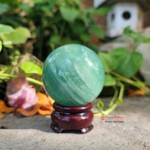 Quả cầu phong thủy đá thạch anh Fluorit