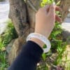 Vòng thạch anh trắng nguyên khối