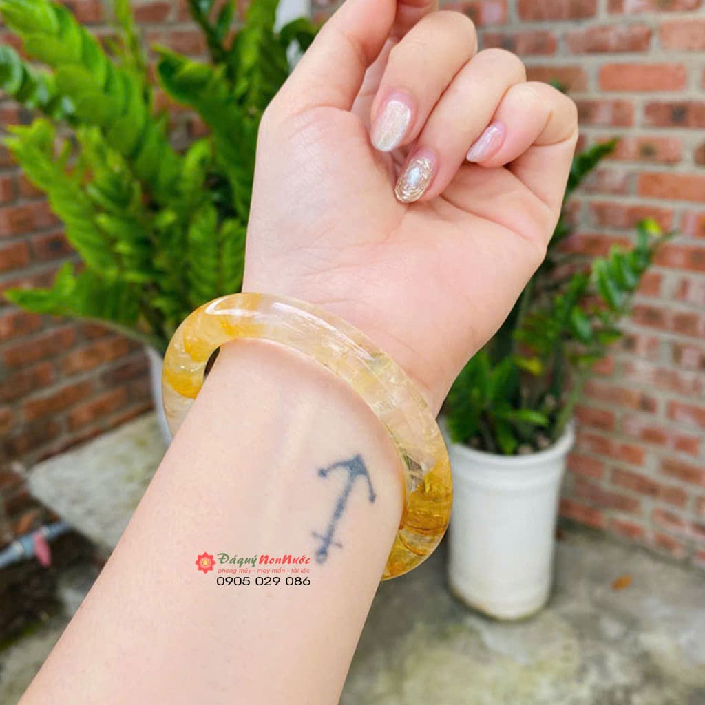 Kiềng thạch anh ưu linh vàng