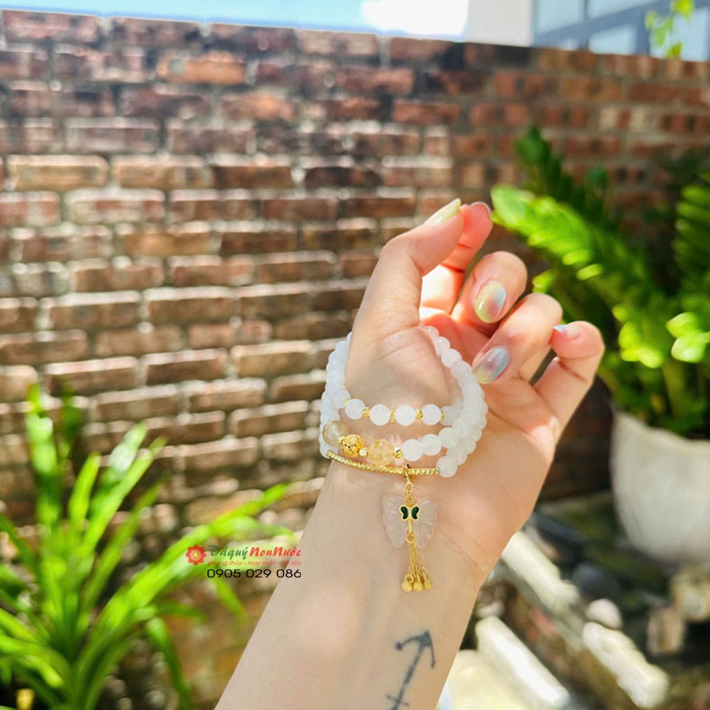 Vòng tay bạch ngọc hồ điệp